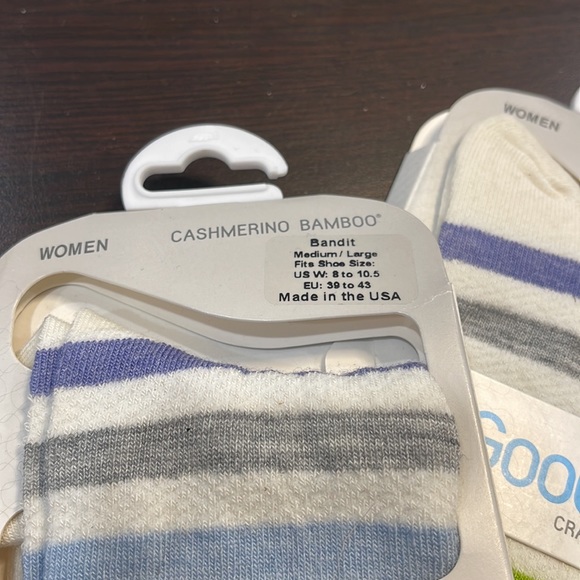 Goodhew Bandit women’s merino socks in natural cream - Picture 7 of 7